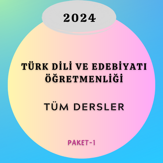 2024 Türk Dili ve Edebiyatı ÖABT  Cumhuriyet -1 (KİTAPSIZ)