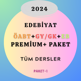 2024 Türk Dili ve Edebiyatı ÖABT+GY/GK+EB Premium+ (KİTAPSIZ)