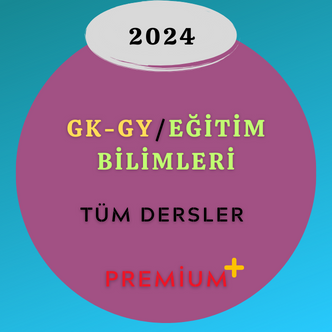 2024 GY/GK+EB Premium+ Paket (Tüm Dersler - Kitapsız)