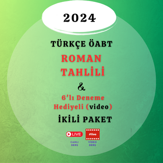 2024-Roman Tahlili- 6'lı Deneme Hediyeli Türkçe ÖABT