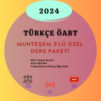 2024-TÜRKÇE ÖABT MUHTEŞEM 3'LÜ DERS PAKETİ