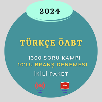 2024- TÜRKÇE ÖABT 1300 SORU KAMPI - 10'LU BRANŞ DENEMESİ İKİLİ PAKET