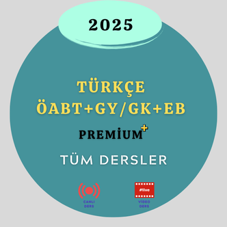 2025 Türkçe ÖABT+GY/GK+EB Tüm Dersler Premium+ Paket