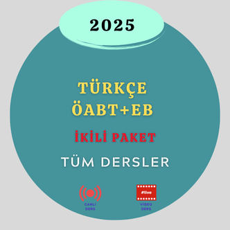 2025 Türkçe ÖABT+Eğitim Bilimleri Tüm Dersler İkili Paket