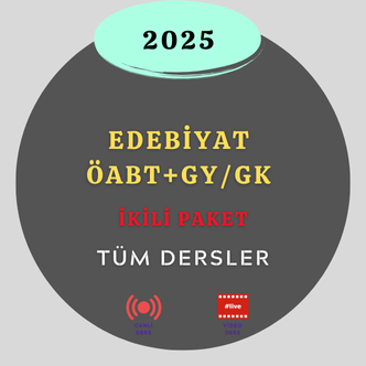 2025 Edebiyat ÖABT+GY/GK Tüm Dersler İkili Paket