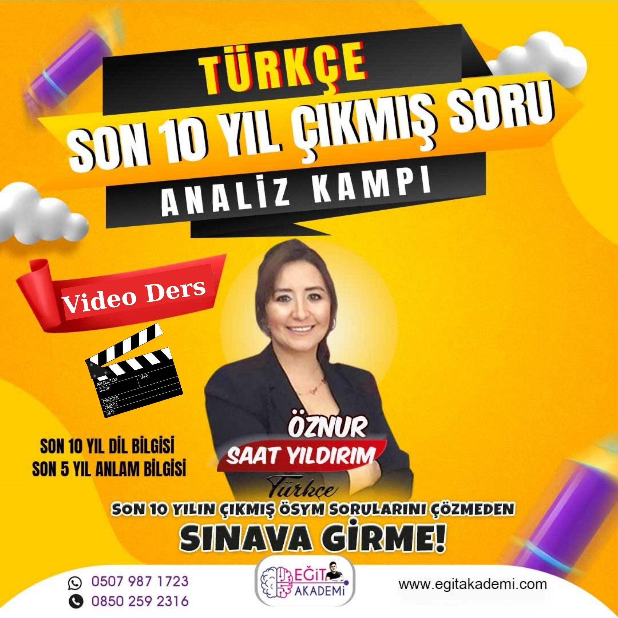 GY-GK TÜRKÇE Tek Ders Son 10 Yıl ÖSYM Çıkmış Soru Analiz Kampı / Video Ders