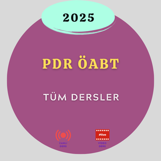 2025 PDR ÖABT Tüm Dersler (Kitap ve Rehberlik Hediyeli )