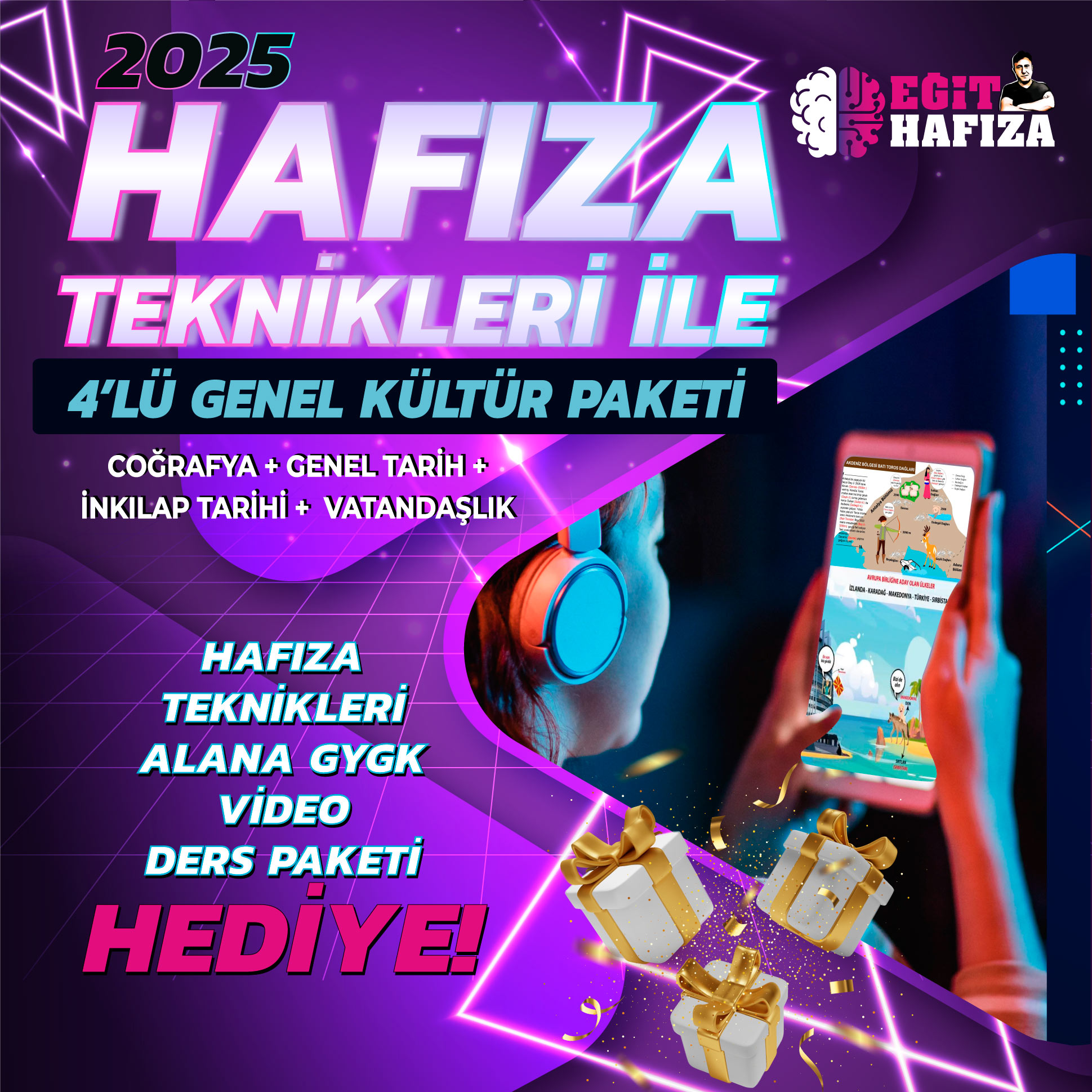 2025 KPSS HAFIZA TEKNİKLERİYLE 4’LÜ SÜPER PAKET