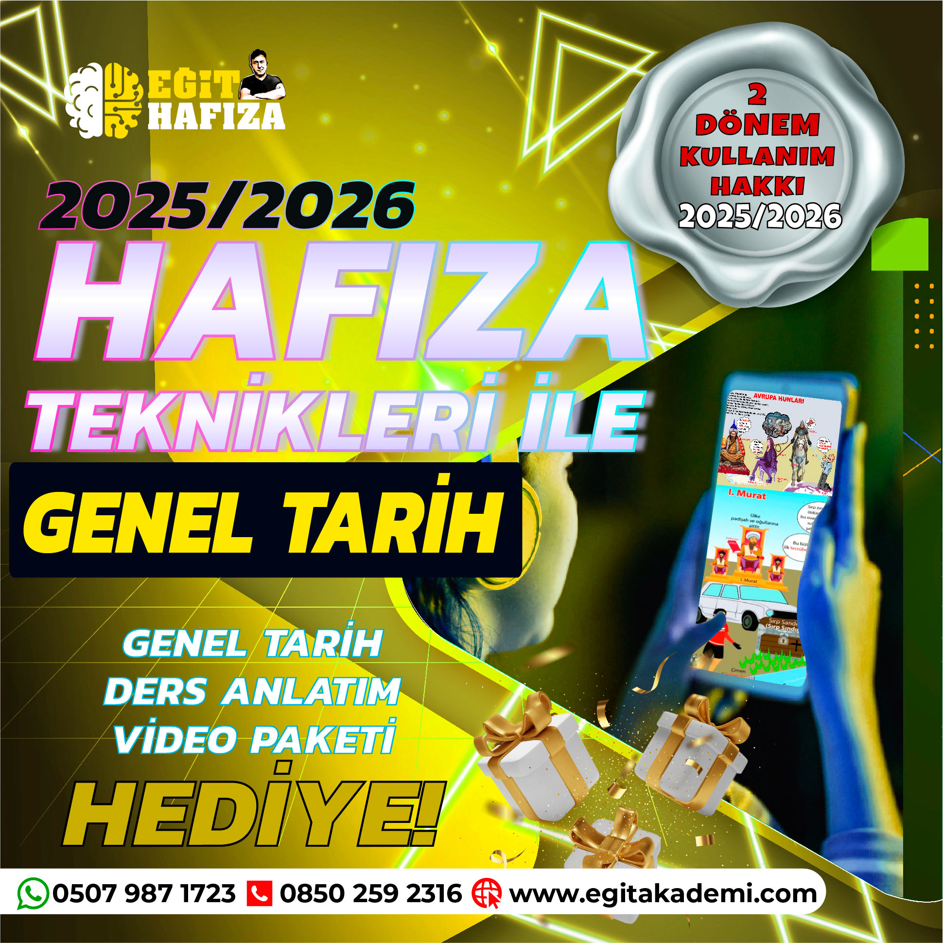 2025/2026 KPSS HAFIZA TEKNİKLERİYLE GENEL TARİH PAKETİ