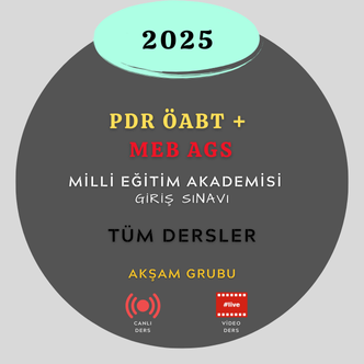 2025- PDR ÖABT +  MEB AGS TÜM DERSLER PREMİUM+ KİTAP