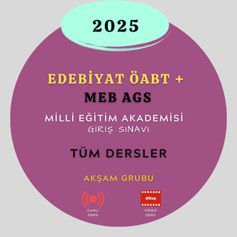 2025- EDEBİYAT ÖABT + MEB AGS TÜM DERSLER PREMİUM+ ÖABT KİTAPLI