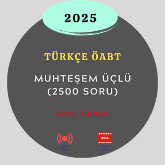 2025-TÜRKÇE ÖABT  MUHTEŞEM ÜÇLÜ (2500 SORU)