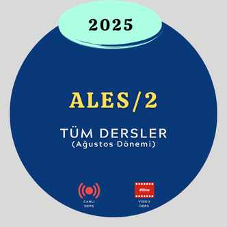 2025-ALES/2 Sözel ve Sayısal Ders paketi (Tüm Dersler)