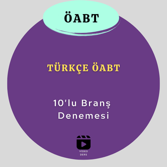 TÜRKÇE ÖABT - 10'LU BRANŞ DENEMELERİ (KİTAPSIZ)