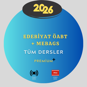2026-EDEBİYAT ÖABT + MEB-AGS TÜM DERSLER PREMİUM (Kitap - AGS ve Rehberlik Hediyeli)